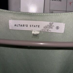 Altar'd State Green floral dress